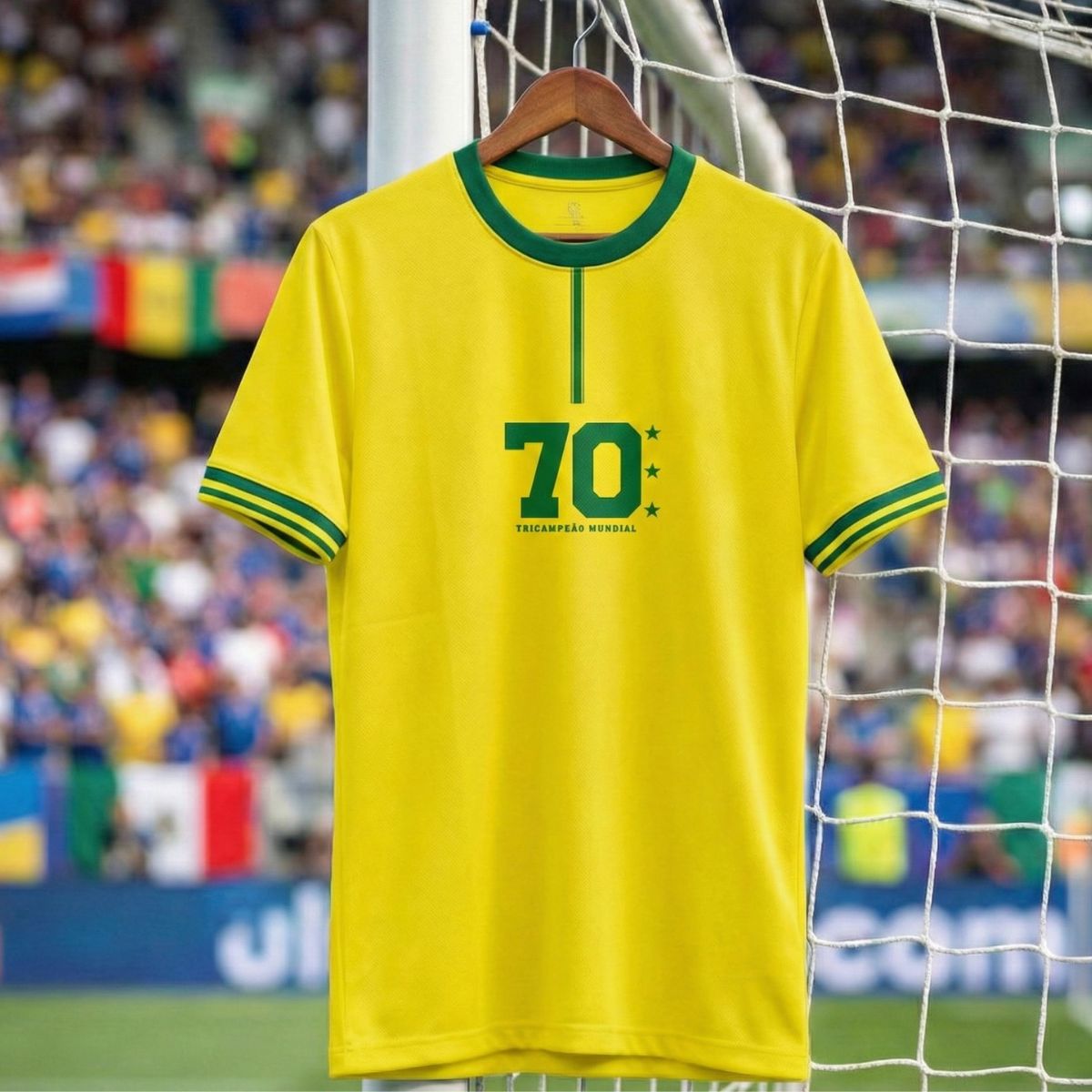 camisa do brasil tri 70 pel&eacute;